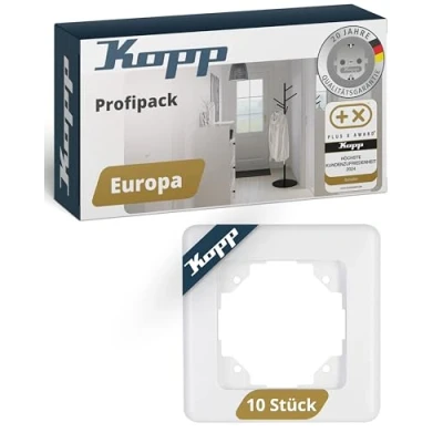 Abbildung von Kopp Profipack mit 10 Stück 1 fach Rahmen Europa arktis weiß, 401513015