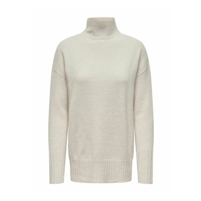 Abbildung von ONLY Onlgabriel LIFE Highneck Strickpullover, Damen, Größe: Large, Pumice stone