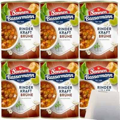 Abbildung von Sonnen Bassermann Rinder Kraftbrühe 6er Pack (6x400ml) + usy Block