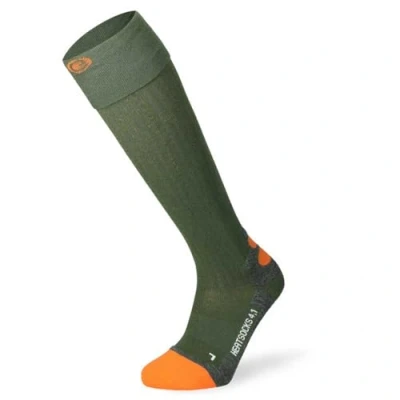 Abbildung von Lenz Unisex Heizsocken, 4.1 Zehenkappe Socken, 20 grün/orange, 39