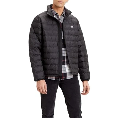 Abbildung von Levi&#039;s Herren Presidio Packable Jacket, Mineral Black, L EU