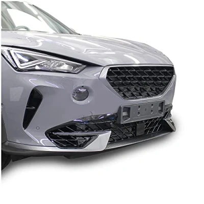 Abbildung von Spoilerschwert Folie Lippe Frontspoiler Front Dekor für KFZ Auto Zubehör passgenau selbstklebend wetterfest Tuning Carwrapping Aufkleber D002 (Carbon Schwarz)