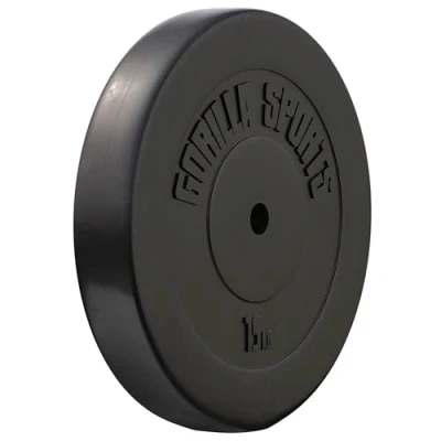 Abbildung von GORILLA SPORTS Hantelscheiben Einzeln/Set, 1,25 30kg, Gewichtsscheiben, 30mm Bohrung, Kunststoff