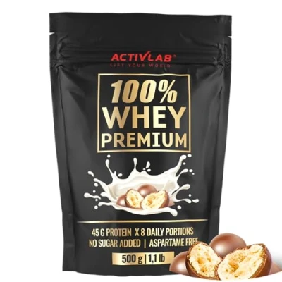 Abbildung von Activlab 100% Whey Premium, 500g, 16 Servings x 23G Protein Powder 6.9G BCAA Muscle Building and Recovery Glutamine Low sugar, Fat Milk chocolate cookie flavour, Packaging May Vary