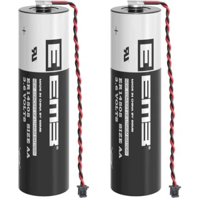 Abbildung von EEMB 3.6V ER6V Batterie Ersatz Lithium ER14505 2700mAh mit Plug Compatible Toshiba PLC ER6VC119A/119B (2 Pack)