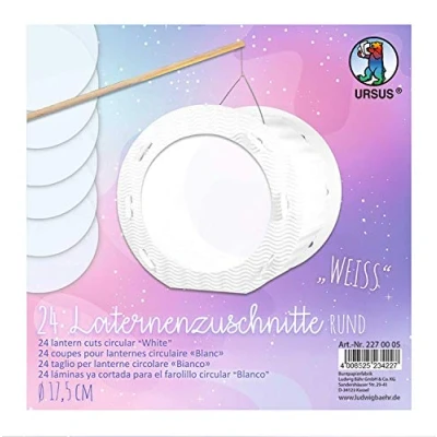 Abbildung von Ludwig Bähr Laternenzuschnitte 115g/qm rund 17,5cm VE=24 Blatt weiß