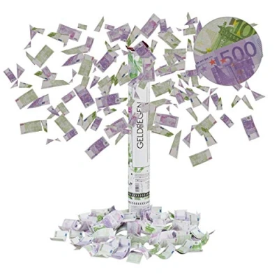 Abbildung von relaxdays Konfetti Party Popper 40 cm Geldscheine