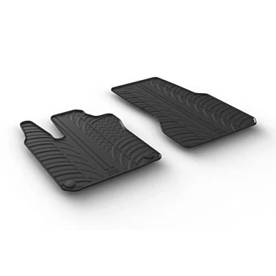 Abbildung von Gledring 0461 Fußmattensatz Gummi 2 schwarz 750mm 550mm SMART: Fortwo III Coupe, Cabrio