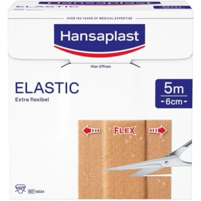 Abbildung von Hansaplast Wundpflaster Elastic (5m x 6cm) *PZN:07577613*