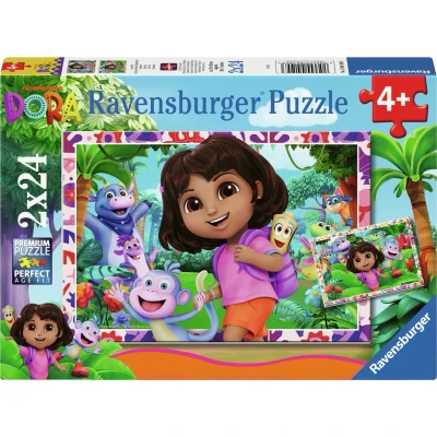 Abbildung von Kinderpuzzle 2x24 Teile Dora The Explorer
