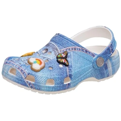 Abbildung von Crocs Kids Crocsfunlab Buzz Woody Clog (Kleinkind/kleines Kind), Denim Patch/Weiß Multi, 2 Little Kid