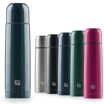 Abbildung von Blumtal Thermoflasche Eifel auslaufsicherer Trinkbecher, für unterwegs, stundenlange Isolation von warmen Getränken