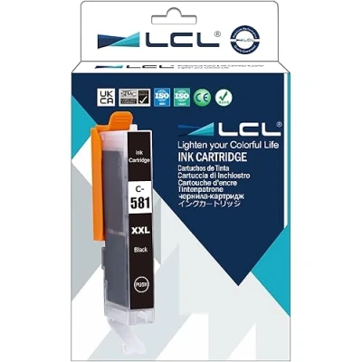 Abbildung von LCL Kompatibel Tintenpatrone CLI 581 BK 581XL 581BK XXL 1998C00112.5 ml (1Schwarz) für Canon Pixma TR7550 TR8550 TS6150 TS6151 TS6250 TS8150 TS8151 TS8152 TS8250 TS8251 TS9150