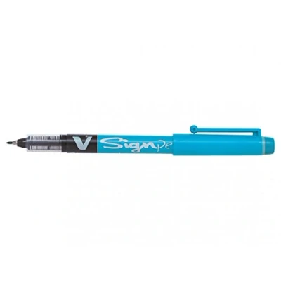 Abbildung von 12 x Pilot Faserschreiber V Sign Pen 0,6mm Rundspitze hellblau