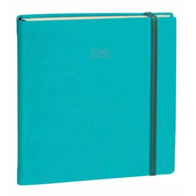 Abbildung von Quo Vadis Buchkalender Executif Prestige 16x16cm Silk türkis 2026