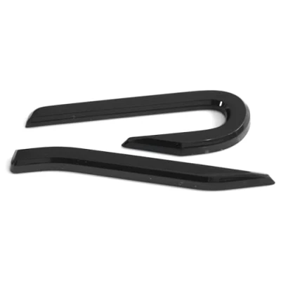 Abbildung von Volkswagen 5H0853675AE721 Schriftzug R Logo Buchstabe Emblem Aufkleber, schwarz