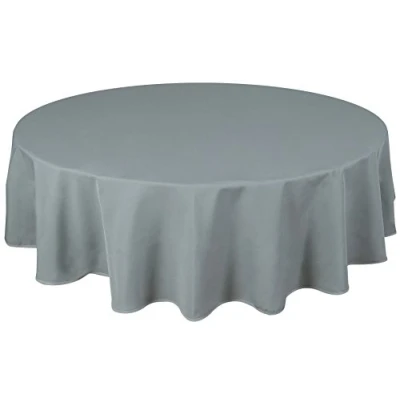 Abbildung von Qualitäts Tischdecke Textil Rund 180 cm, Farbe wählbar Hellgrau