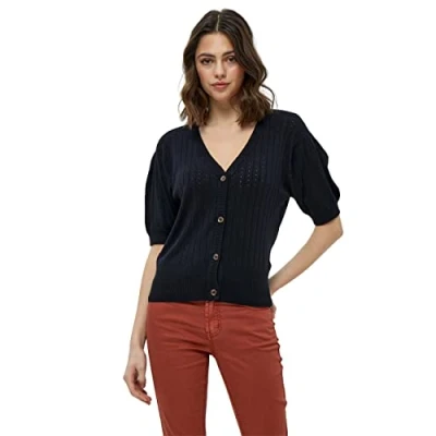 Abbildung von Desires ,Women&#039;s ,Geisha Rib Holepattern Cardigan, 9000 BLACK ,S