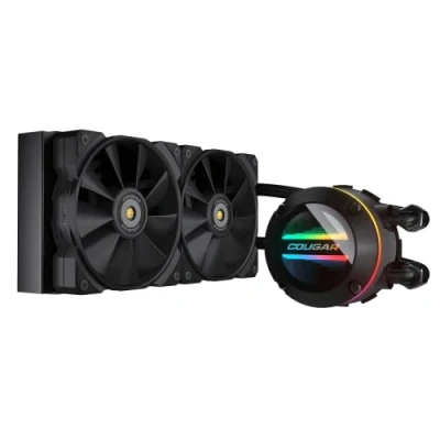 Abbildung von Cougar Poseidon GT 240 Hochleistungs AIO All in One CPU Wasserkühlung, ARGB, Schwarz