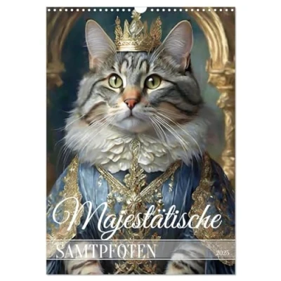 Abbildung von Majestätische Samtpfoten (Wandkalender 2025 DIN A3 hoch), CALVENDO Monatskalender