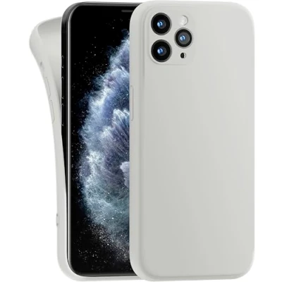 Abbildung von MyGadget Hülle Kompatibel mit iPhone 11 Pro Max robuste Silikon Schutzhülle TPU Case Slim Silikonhülle Back Cover Kratzfest Handyhülle Matt Beige