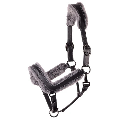Abbildung von Harry&#039;s Horse Halfter Leder Anatomic Furry Matt