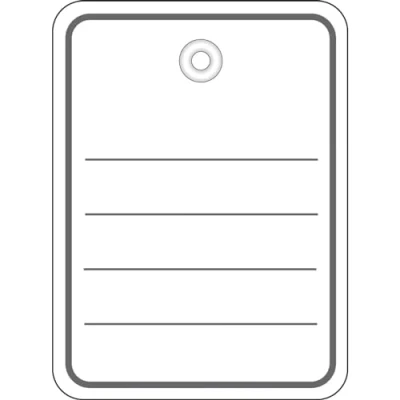 Abbildung von HERMA 6841 Warenanhänger liniert mit Faden, 1000 Stück, 48 x 65 mm, Fadenlänge 8 cm, groß, Anhängeschilder Preisetiketten aus Pappe zum Beschriften für Geschenke, Schmuck, Hang Tags, Flohmarkt, weiß