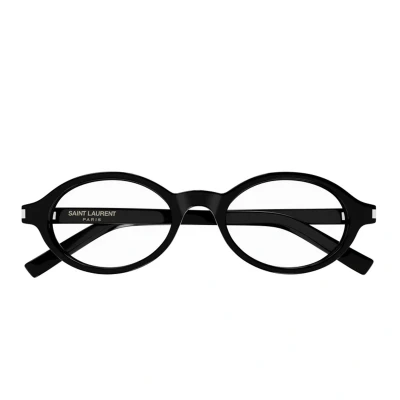 Abbildung von SAINT LAURENT Damen SL 751 JEANNE OPT 001 Rahmen von BRILLEN Acetat Schwarz Transparent Rund