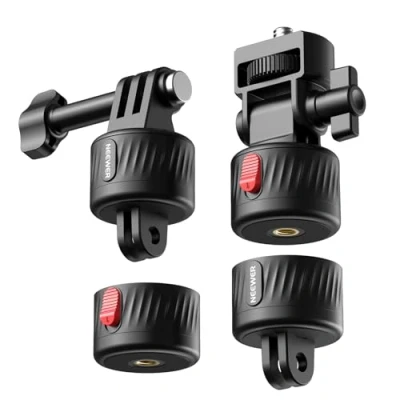 Abbildung von NEEWER Magnetisches Action Kamera Halterung Set, kompatibel mit GoPro Hero 13 12 11 Max DJI Osmo Insta360, ABS Magnetische Quick Release Mount für POV Aufnahmen, GP 24