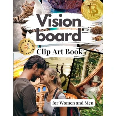 Abbildung von Vision Board Clip Art Book for Women and Men: +500 Motivational &amp; Inspirational Imagines; Quotes Clipart Pictures to Create Manifest Your Dream Life
