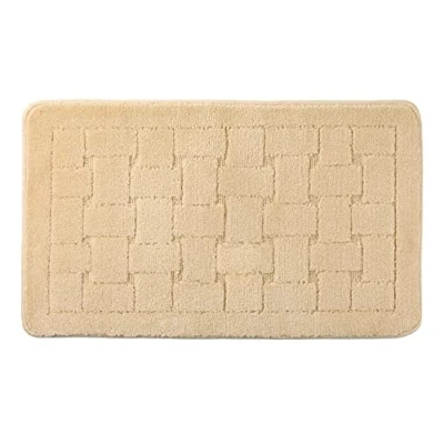Abbildung von Emma Barclay Orkney Badematte, Kreuzschraffur, 45 x 75 cm, cremefarben