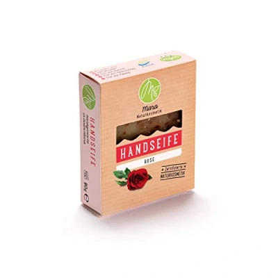 Abbildung von Mara Handseife Rose, Naturkosmetik, vegan, Bio Naturseife, handgemacht, Körperpflege, 1x90g