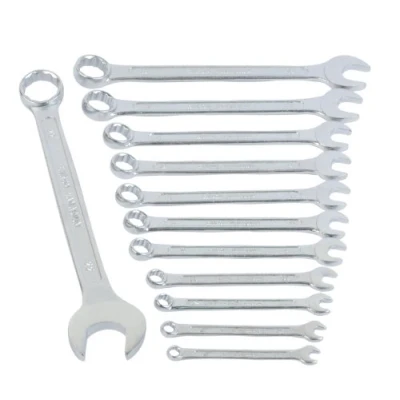 Abbildung von Brüder Mannesmann Gabel Ringschlüsselsatz, 6 22 mm, Chrom Vanadium, 12 teilig M 130
