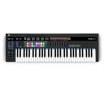Abbildung von Novation 61SL MkIII 61 Key MIDI Controller Keyboard mit 49 Tasten und Sequenzer sowie DAW Integration