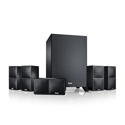 Abbildung von Teufel CUBYCON Power Edition 5.1 Heimkino Set mit Mächtiger Subwoofer, 2 Wege Micro Lautsprecher aus Aluminium, HiFi Surround Sound, Höhe Sprachverständlichkeit, Bassreflex schwarz