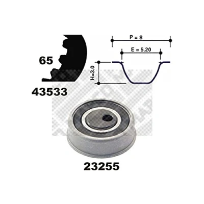 Abbildung von MAPCO 23533 Zahnriemensatz 65 MITSUBISHI: Outlander I SUV, Grandis, Lancer 7 Kombi, HYUNDAI: Santa Fe I, Trajet, SONATA 4, KIA: SORENTO 1