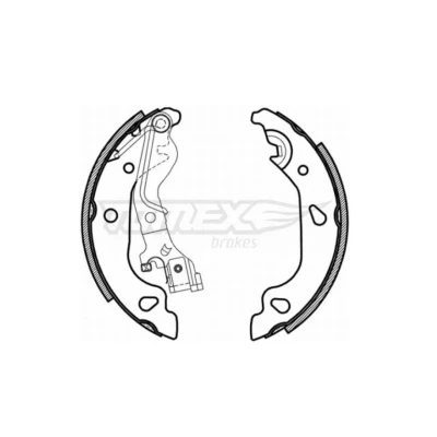 Abbildung von TOMEX brakes TX 21 59 Bremsbacken Hinterachse 180 32 FIAT: Grande Punto Schrägheck, II Schrägheck