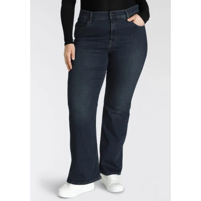 Abbildung von Levi&#039;s Plus 726 HIGH RISE Flare Flared Jeans, Damen, Größe: 48x30, Blue swell