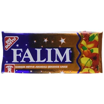 Abbildung von Falim Sugarless Plain Gum, Fruit Mix Flavoured, 20 Pack, 100 Pieces Each