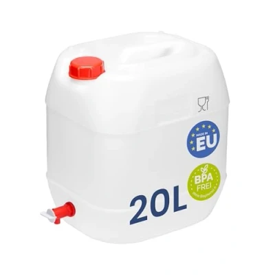 Abbildung von Garronda Kanister 20L Wasserkanister mit Hahn BPA frei Wassertank Weiß GD 0083 (1 St), für Lebensmittel und Chemikalien