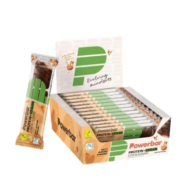 Abbildung von Powerbar Protein Plus Low Sugar Vegan Salty Almond Caramel 12x42g Riegel