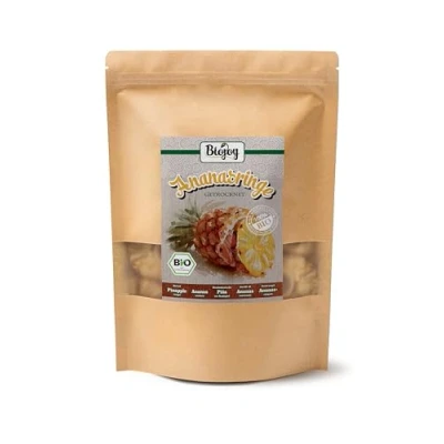 Abbildung von Biojoy BIO Ananasringe getrocknet (500 g), ungeschwefelt