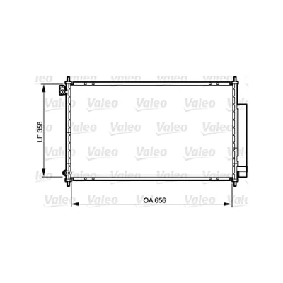 Abbildung von VALEO 814159 Klimakondensator ohne Trockner Aluminium 358mm R134a HONDA: Accord 7 Limousine, Tourer