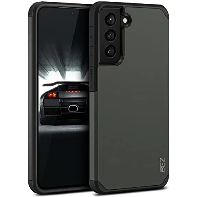 Abbildung von BEZ Hülle für Samsung S21 Plus Hülle, Handyhülle Stoßfestes Kompatibel Galaxy 5G, [Heavy Duty Serie] Outdoor Dual Layer Armor Case Handy Schutzhülle Robuste, Grau