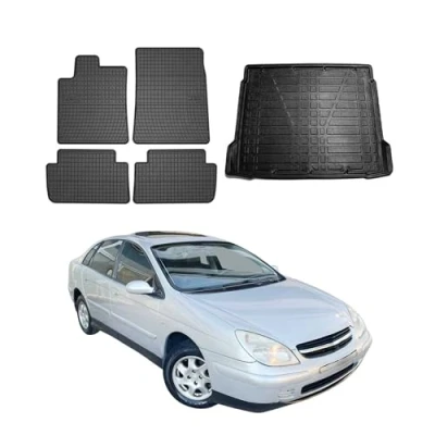 Abbildung von OMAC 1508YPS 484 Fußmattensatz Gummi 5 schwarz CITROËN: C5 II Schrägheck