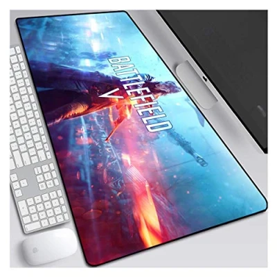 Abbildung von IGIRC Mauspad Battlefield 5 Speed ​​Gaming XXL Mousepad 900 x 400mm Großformat 3 mm Dicke Basis Perfekte Präzision und Geschwindigkeit, R