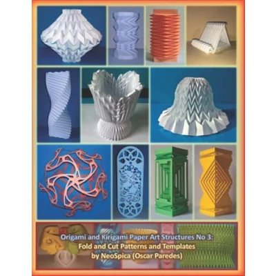 Abbildung von Origami and Kirigami Paper Art Structures No 3: Fold Cut Patterns Templates: Neospica