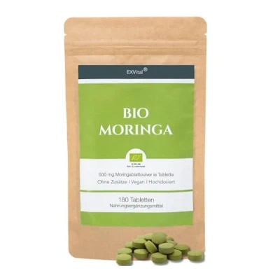 Abbildung von BIO Moringa Tabletten 3000 mg Oleifera pro Tag Presslinge, 90 g