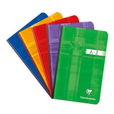 Abbildung von 5 x Clairefontaine Registerbuch 11x17cm 96 Blatt kariert weicher Decke