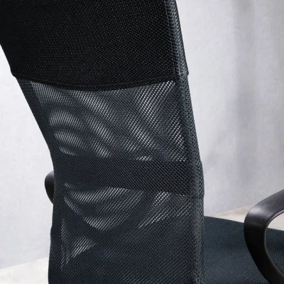 Abbildung von IDIMEX Bürodrehstuhl Jogo höhenverstellbar, grau ergonomischer Schreibtischstuhl mit Armlehnen, Drehstuhl atmungsaktivem Mesh Stoffbezug, Stuhl für Büro und Home Office